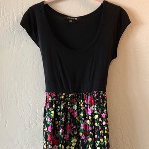 Black and flowers dress